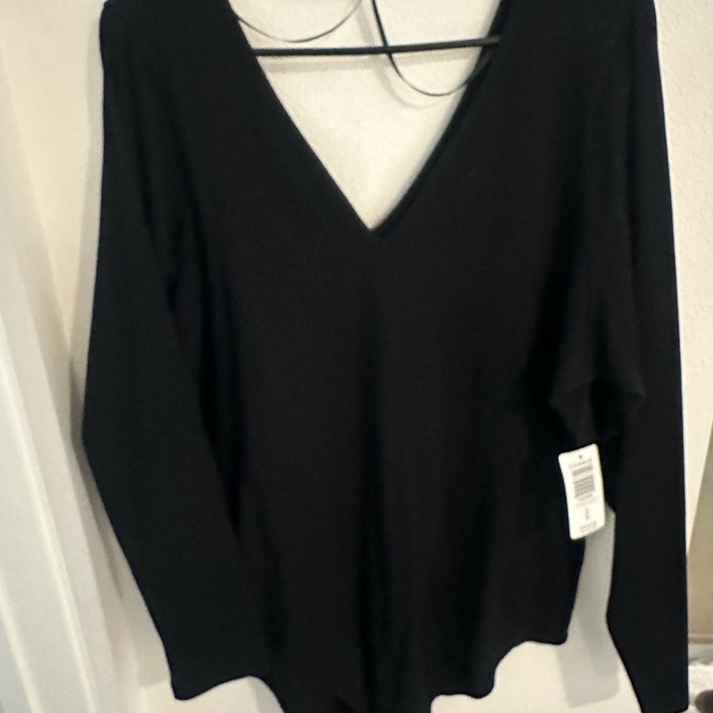 Elegant Black V-Neck Women's bodysuit